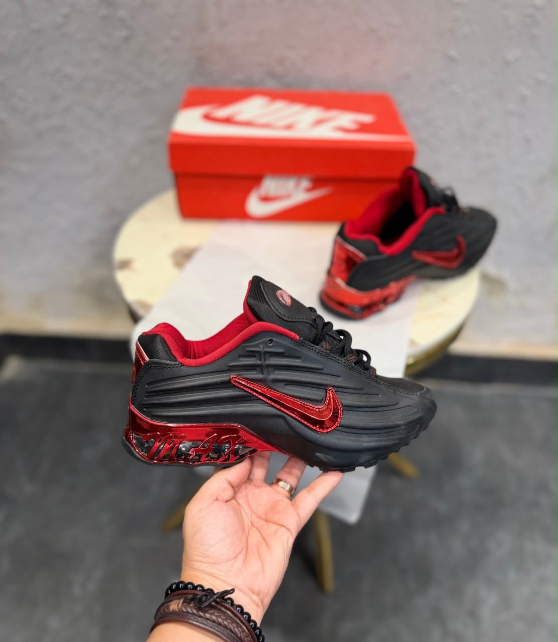 First Copy Nike Nocta Hot Step 2 Black Red Sneakers Front