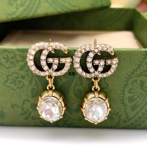 First Copy Gucci Double G Earrings With Crystals