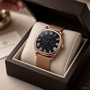 First Copy Cartier Rose Gold Roman Dial Elegance Redefined