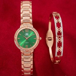 First Copy 2Pc Combo High Quality Igp Polish Watch