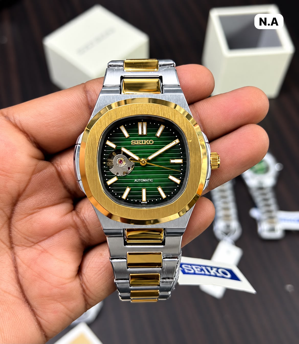 First Copy Seiko Automatic Gold Tone Elegant White Dial