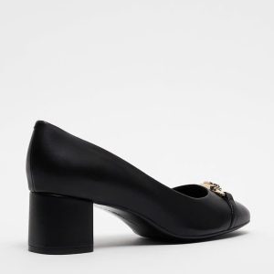 First Copy Tommy Hilfiger Metal Accent Logo Detail Pumps