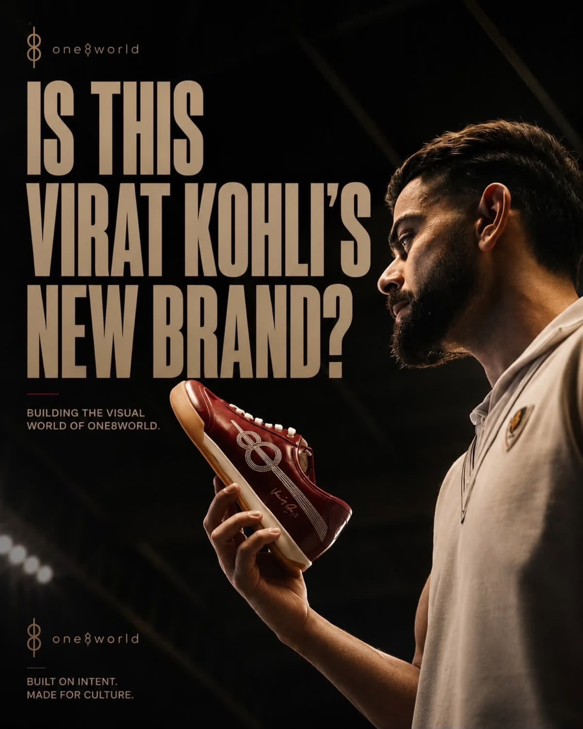 First Copy Virat Kohli One8 Cherry Sneakers With Signature