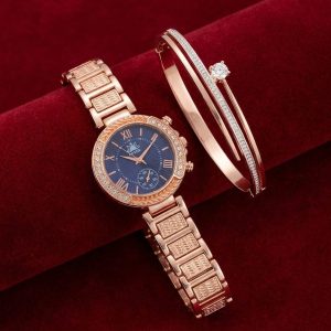 First Copy 2Pc Combo High Quality Igp Polish Watch