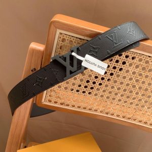 First Copy Louis Vuitton Initiales Engraved Reversible Belt