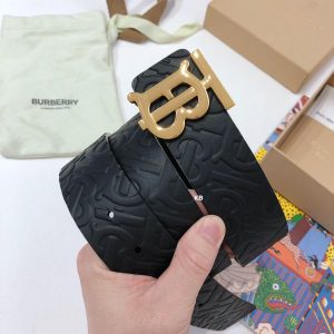 First Copy Burberry Tb Official Initial Embossed Plain Black