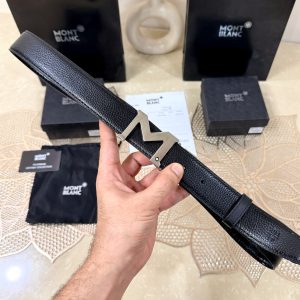First Copy Mont Blanc Buckle Reversible Leather Belt