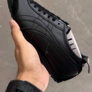 First Copy Onitsuka Tiger Mexico 66 Triple Black Leather Sneakers view 1