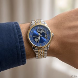 First Copy Fossil Modern Automatic 43mm Men's Watch in Gold Steel view 1