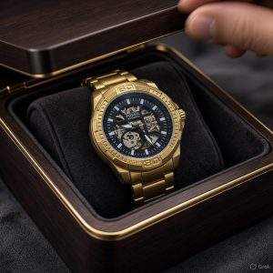 First Copy Fossil Modern Automatic Transparent Skeleton Dial Men's Watch view 1