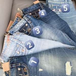 First Copy True Religion Super T Horseshoe Stitch Bootcut Denims view 1