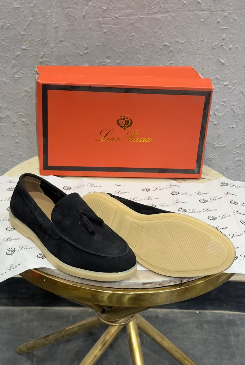 First Copy Loro Piana Summer Charms Genuine Leather Casual Loafers view 3