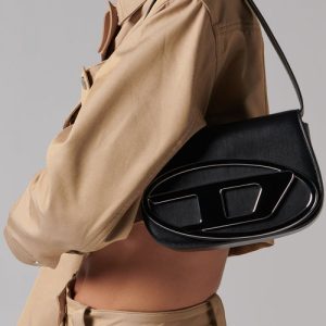 First Copy Diesel 1DR Metallic Mirror Leather Shoulder Bag with Box Set view 1